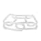 27" Clear Acrylic Plastic Chain Oval Link Sculpture